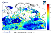 Hourly aerosol properties from SEVIRI